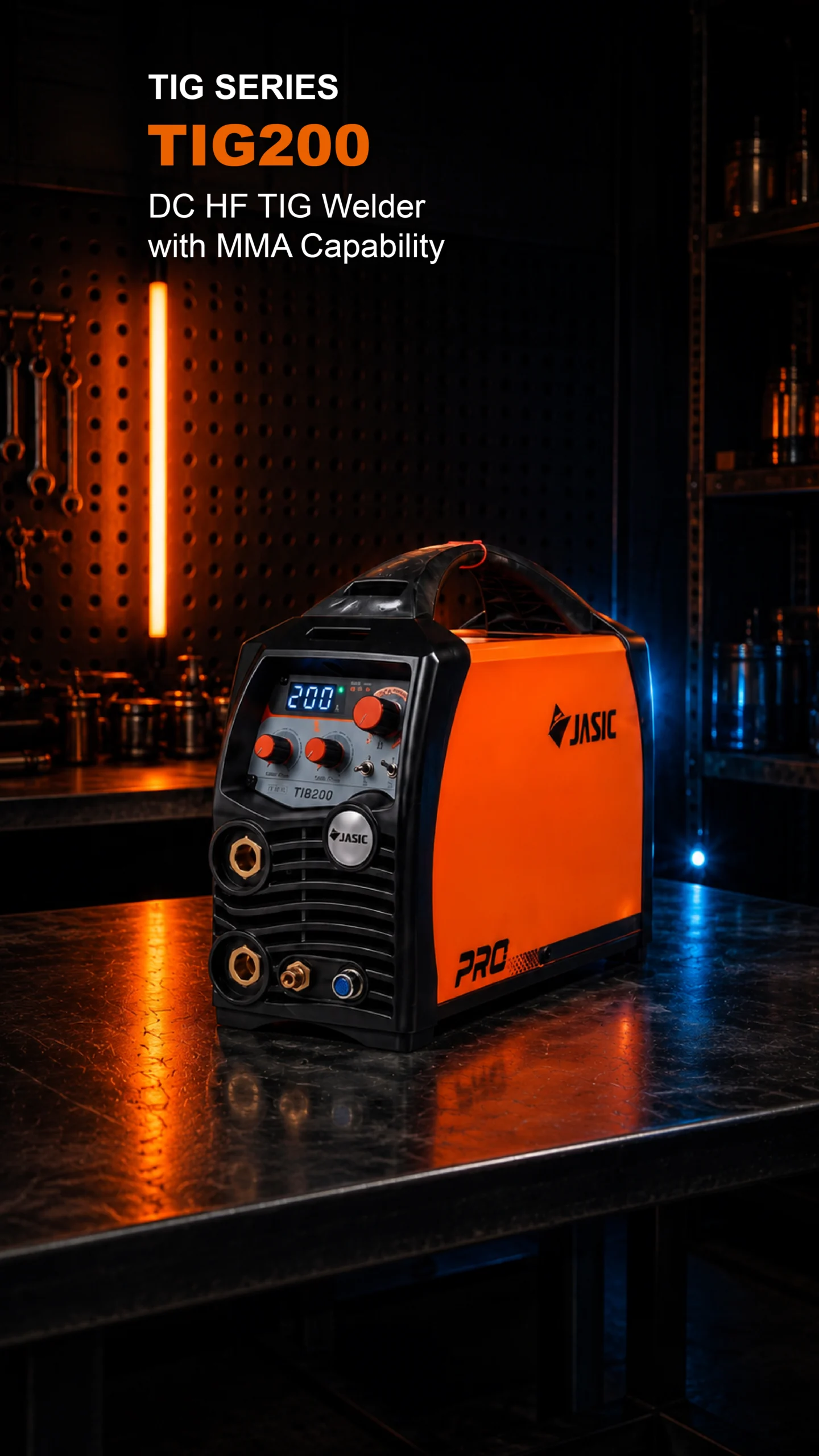 JASIC TIG200 DC HF TIG welder with MMA capability